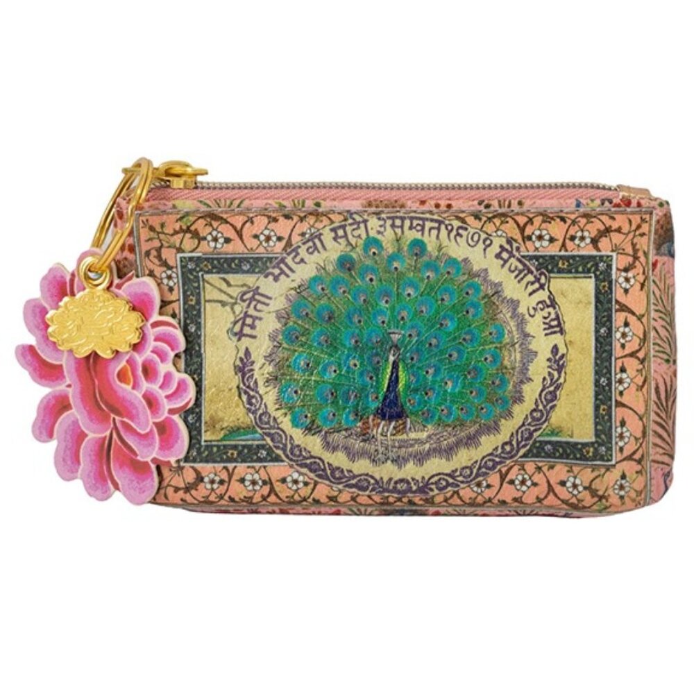 NWT NEW Papaya Starlet Coin Purse 3” x 5” Peacock